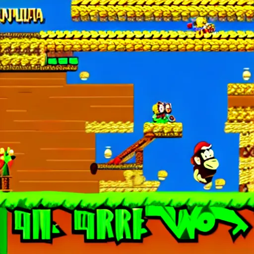 Image similar to Donkey Kong slips on a banana, Nintendo Power in-game screenshot