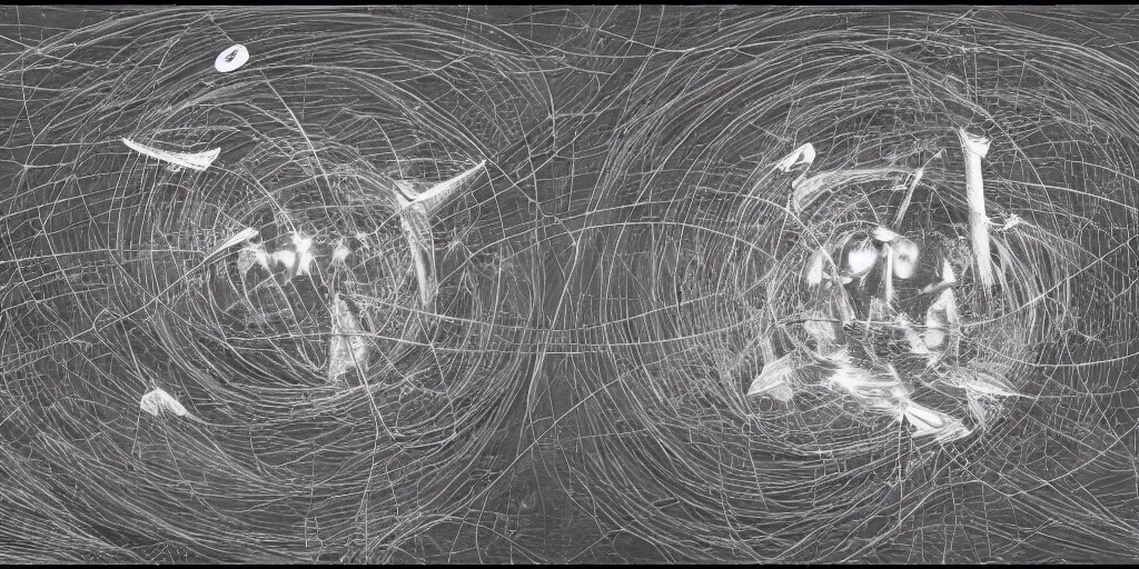 Prompt: low-inertia craft manipulating the spacetime metric concept art technology