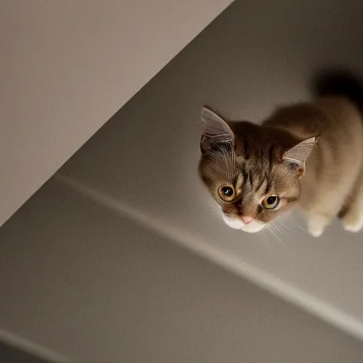 Image similar to ceiling cat looking at you from above