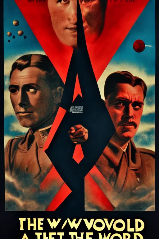 Image similar to poster for the film, the war destroyed the world, art for the film in color, art in 4 k
