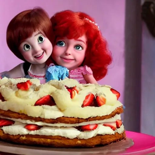 Image similar to A movie adaptation of Strawberry Shortcake with Anne Hathaway