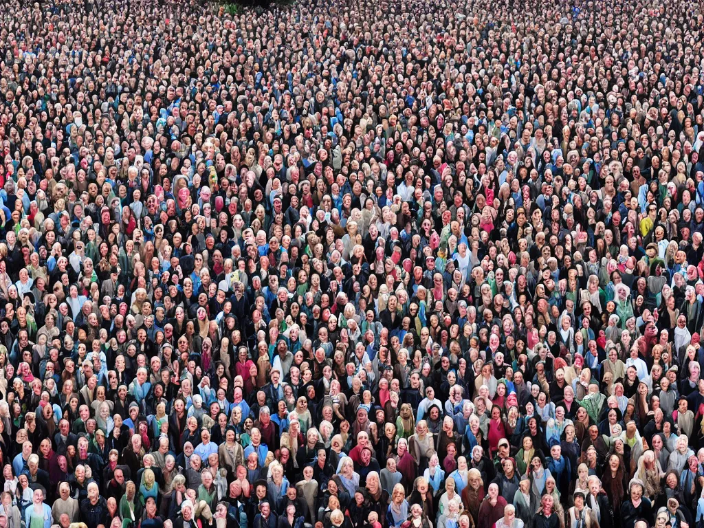 Image similar to 10,100 humans form a choir and sing to welcome the lord's arrival