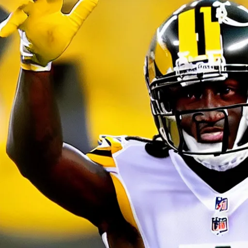 Image similar to nfl steelers wide receiver antonio brown seeking help for mental illness, real life, 8 k, 4 k uhd, realistic, hyper realistic, super detailed, very detailed, detailed