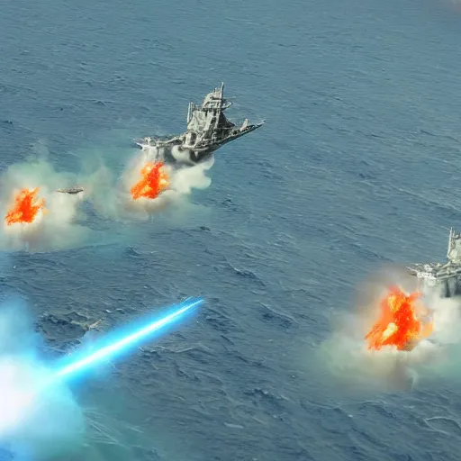 Prompt: attack ships on fire off the shores of orion