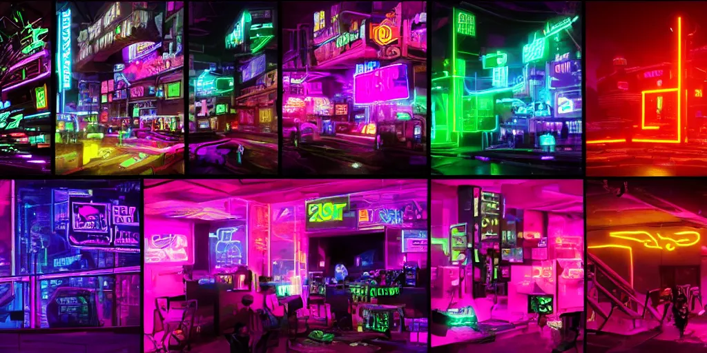 Image similar to twitch, cyberpunk, neon, glow, neon sign