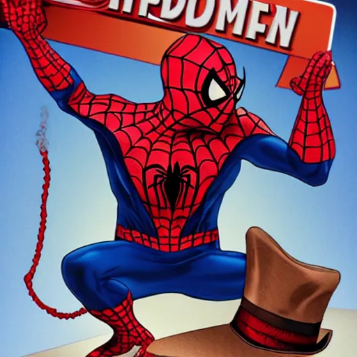 Prompt: Spiderman as a cowboy