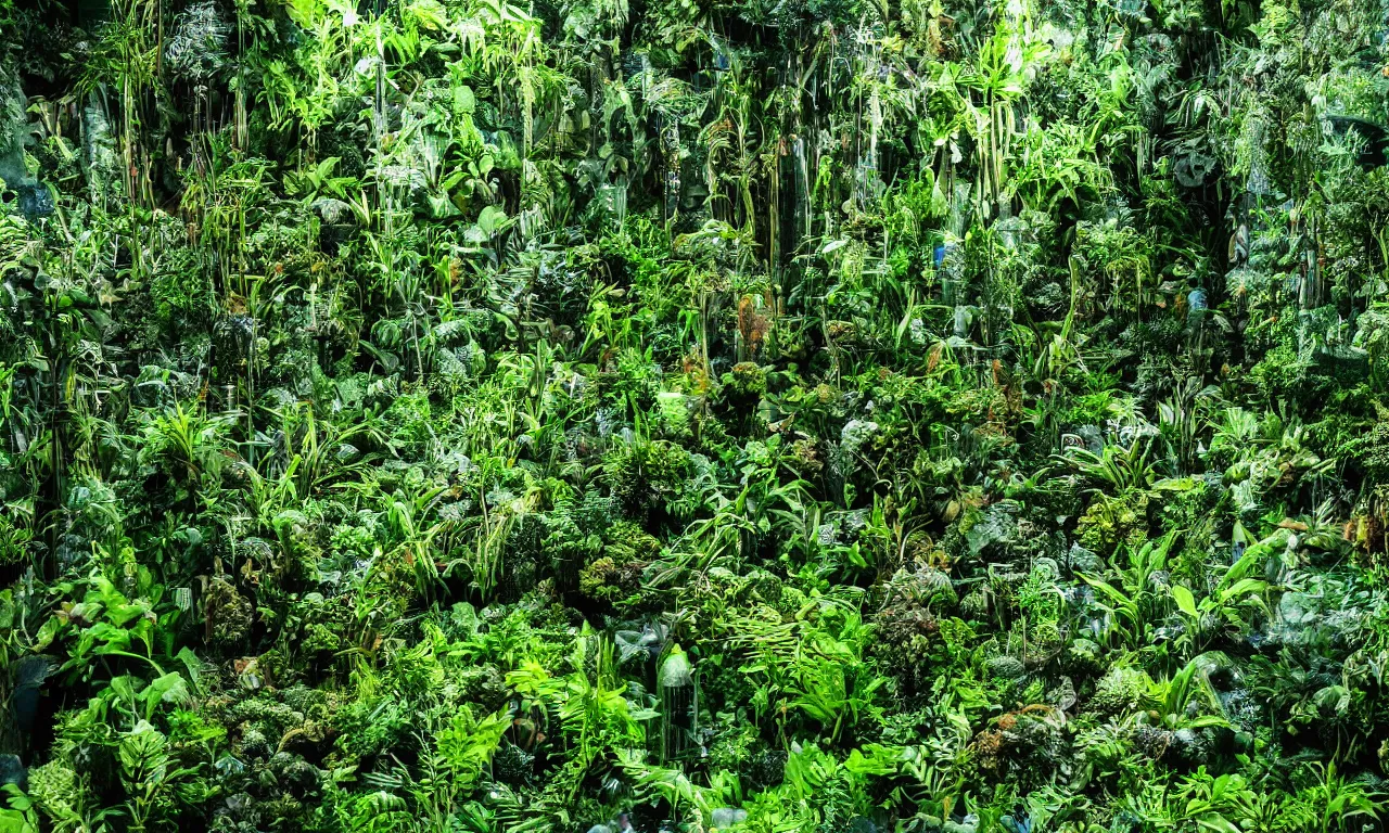 Image similar to lush rainforests in mccartney bottles, terrarium worlds 8 k /