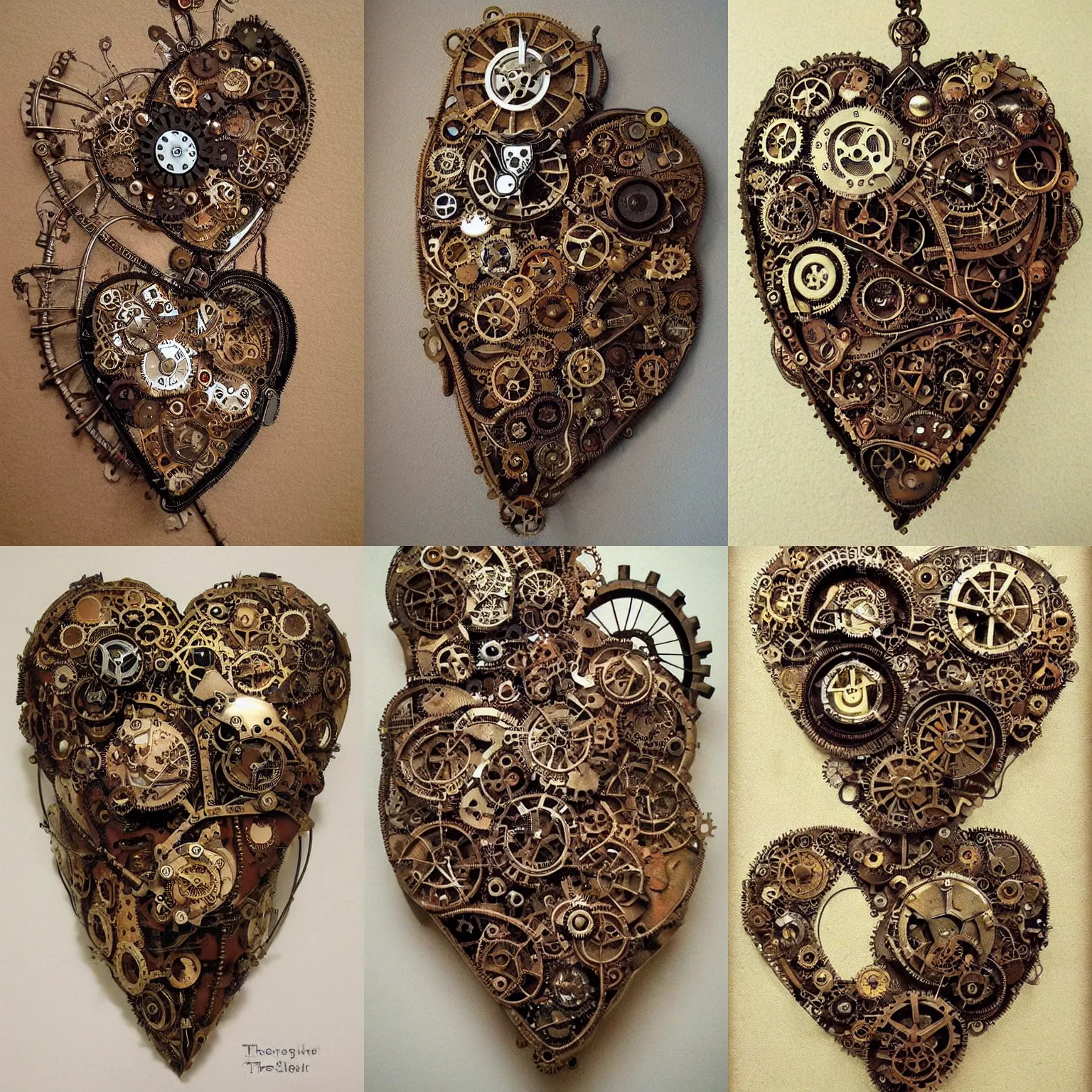 Prompt: the telltale heart, steampunk, intricate, highly detailed,