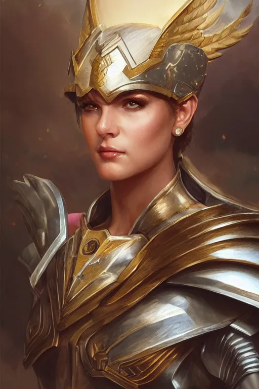 Image similar to amazon valkyrie athena, d & d, fantasy, portrait, highly detailed, headshot, digital painting, trending on artstation, concept art, sharp focus, illustration, art by artgerm and greg rutkowski and magali villeneuve