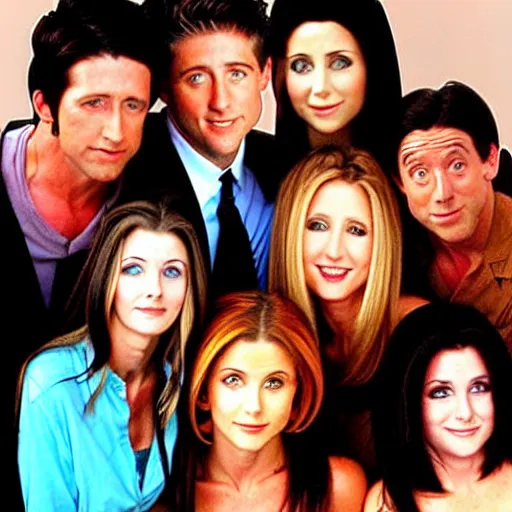 Prompt: The cast of friends as demons