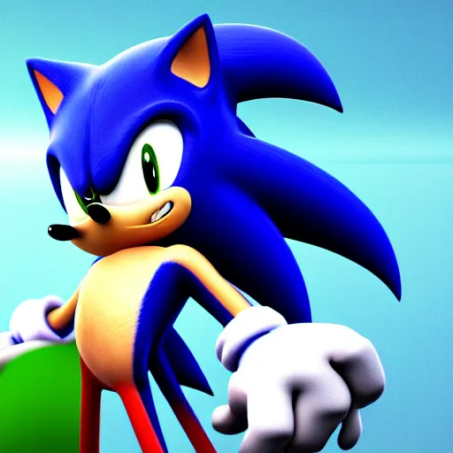 Image similar to portrait of sonic the hedgehog in full military gear, photorealistic, 4k, hd