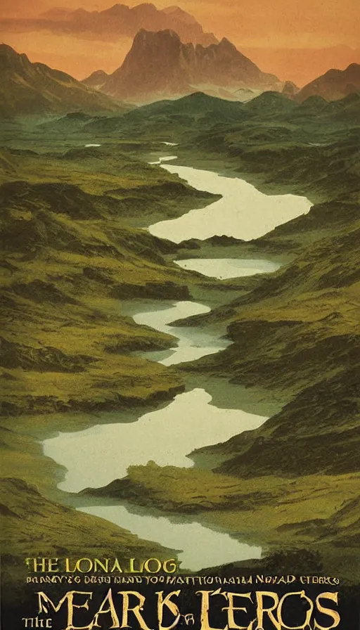 Image similar to national parks poster for the dead marshes from Lord of the Rings