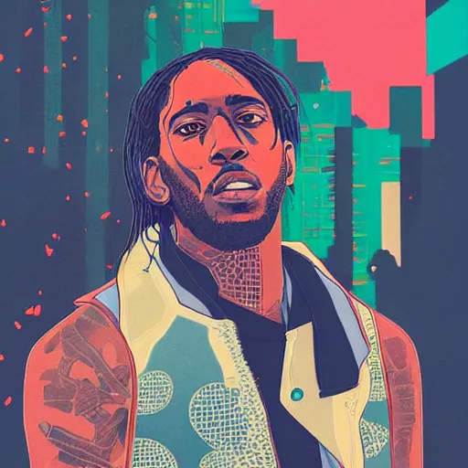 Prompt: a portrait of kawhi leonard in a scenic environment by conrad roset, hyperdetailed, cyberpunk, cool, cybernetically enhanced, trending on artstation