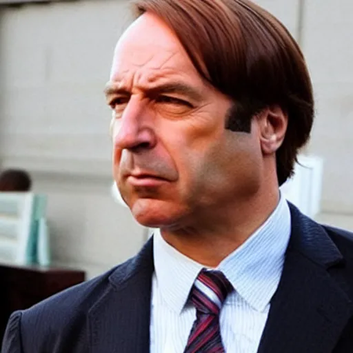 Image similar to a mix between saul goodman and kim kardashian