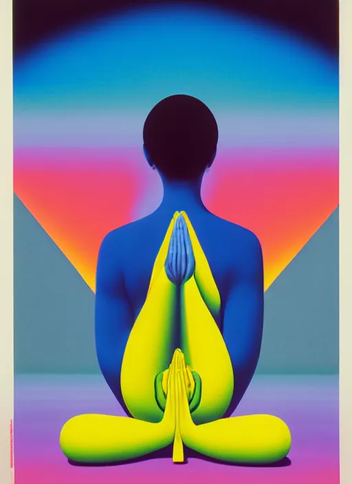 Image similar to yoga by shusei nagaoka, kaws, david rudnick, airbrush on canvas, pastell colours, cell shaded, 8 k