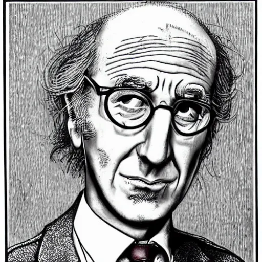 Prompt: larry david drawn by r. crumb