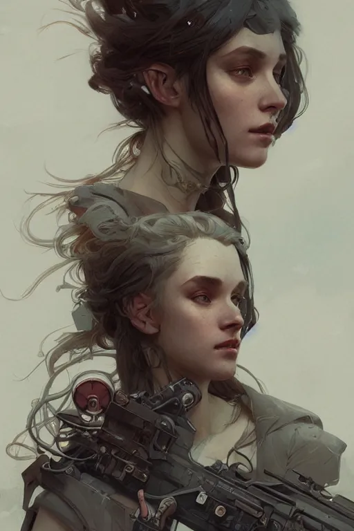 Prompt: A full portrait of a beautiful post apocalyptic offworld researcher, intricate, elegant, highly detailed, digital painting, artstation, concept art, smooth, sharp focus, illustration, art by Krenz Cushart and Artem Demura and alphonse mucha