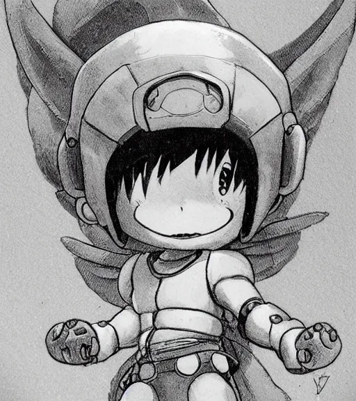 Prompt: attractive little boy wearing an cyborg angel suit, artwork in kentaro miura and made in abyss, inspired in astroboy smooth, beautiful lightness, anatomically correct, trending on pixiv, fascist composition, realistic