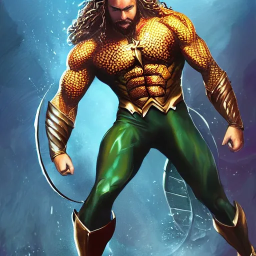 Prompt: full body view, aaron taylor johnson as aquaman, digital painting, concept art, smooth, sharp focus, dressed!!!! illustration by artgerm, yoshitaka amano, krenz cushart, shinji aramaki