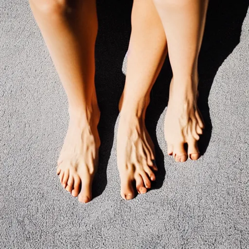 Image similar to a woman's feet, pale, professional photography