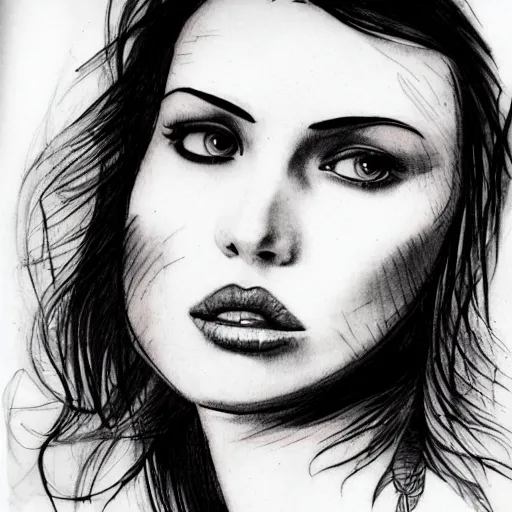 tattoo design sketch of a beautiful girl next face to | Stable ...
