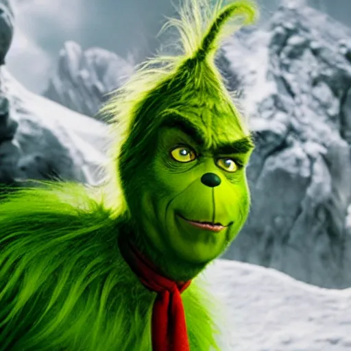 Image similar to grinch in the movie lord of the rings 4 k