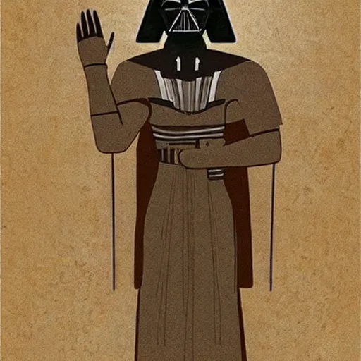 Prompt: darth vader, ancient egyptian art