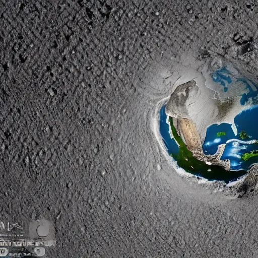 Image similar to a cubical earth, as seen from space.