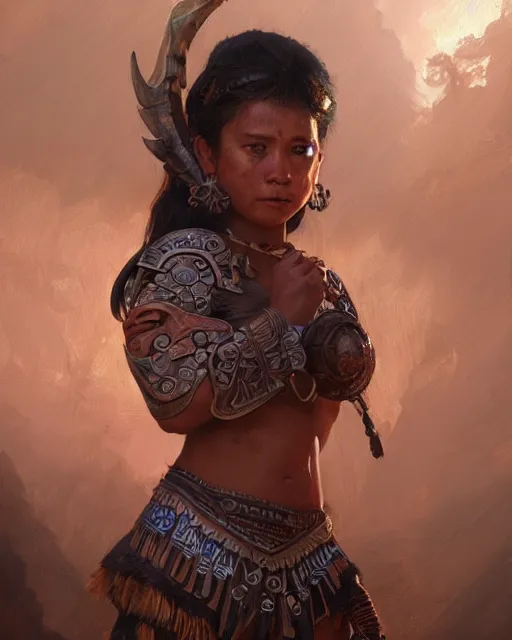 Image similar to ultra realistic mayan warrior, fantasy, intricate, elegant, highly detailed, digital painting, artstation, concept art, smooth, sharp focus, illustration, edge highlights, beautiful light and shadows, art by krenz cushart and greg rutkowski and sachin teng and sergey kolesov and ruan jia and heng z