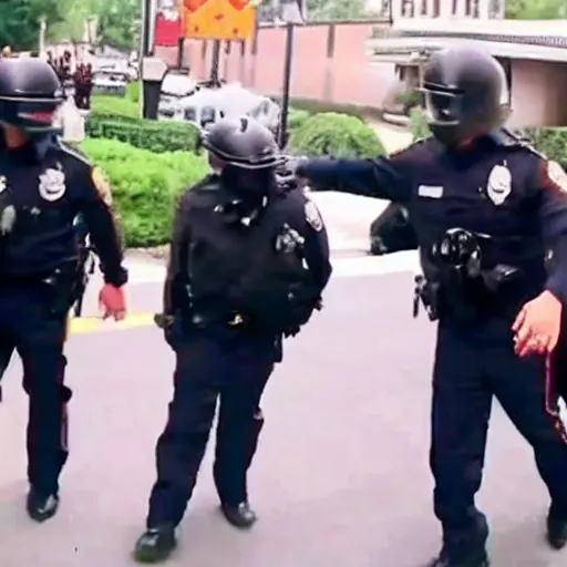 Image similar to bodycam footage of michael jackson getting arrested for faking his own death, wide angle, fisheye, uhd, 8 k, bodycam, award winning