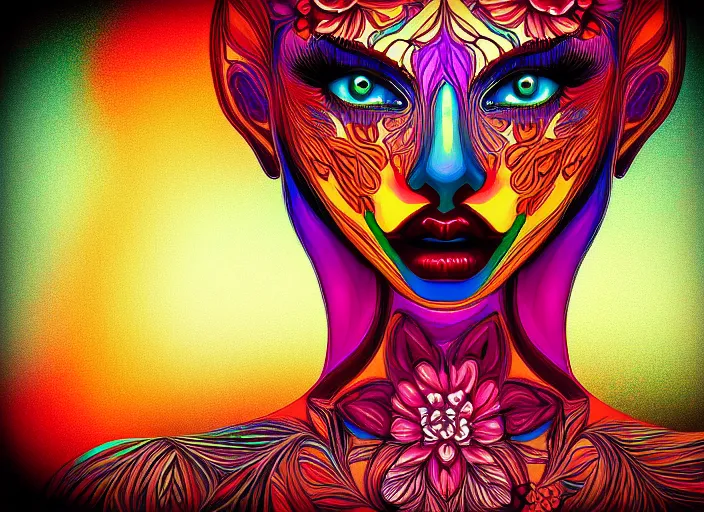 Image similar to symmetry portrait of floral borderlands 3 psycho intricate elegant highly detailed digital painting arts