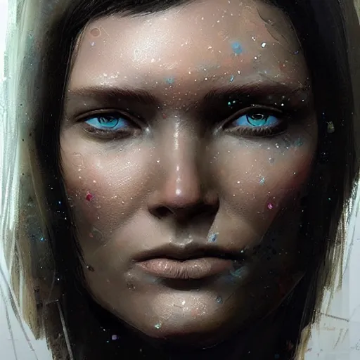 Image similar to crystal face made of crystals by jean giraud concept art by anthony macbain greg rutkowski artstation