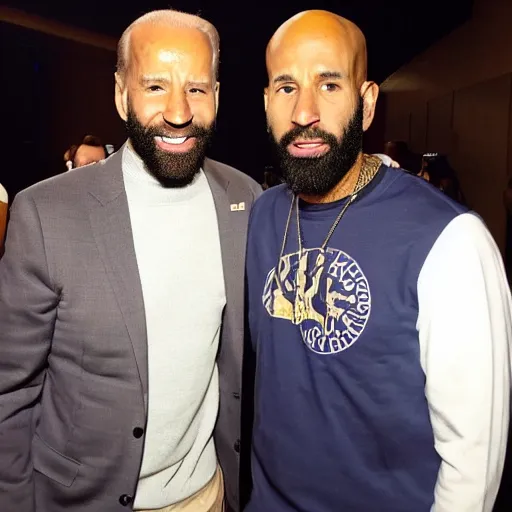 Image similar to (((joe biden))) meets !!!joe budden!!! famous rapper joe budden. radio host joe budden. budden budden budden