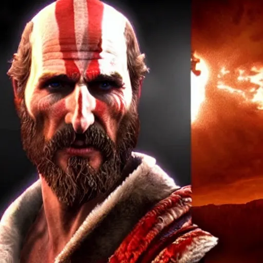 Image similar to matthew mcconaughey in the god of war game