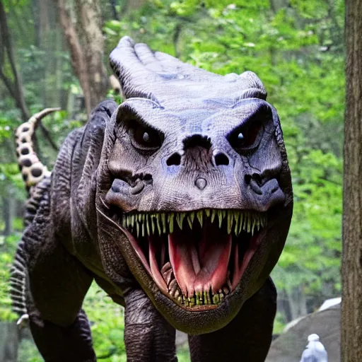 Prompt: NYTimes Bronx zoo has visiting T-Rex this weekend