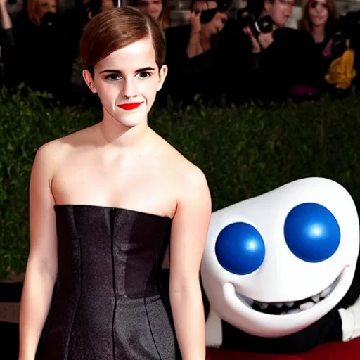 Image similar to emma watson dressed up as casper the friendly ghost in the style of pixar