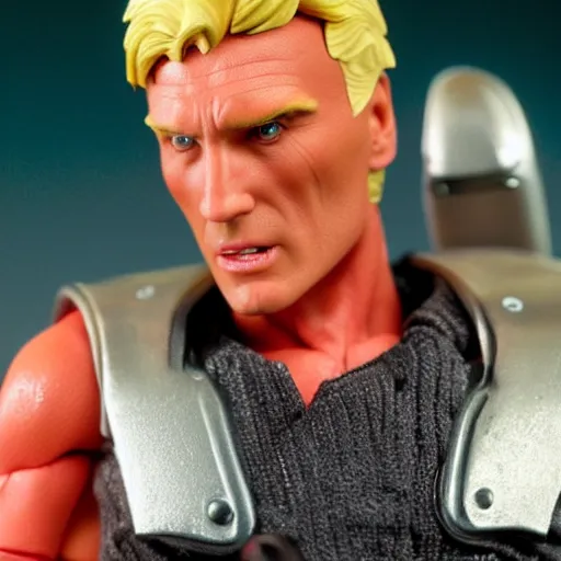 Image similar to action figure of dolph lundgren from bill & ted's excellent adventure the movie, 4 k, highly detailed, award winning, look at all that detail!