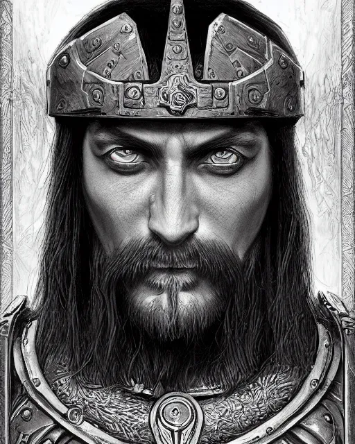 Image similar to ultrarealistic illustration of conquistador, symmetrical, by daniel zrom and evyn fong, detailed