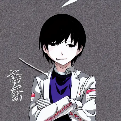 Image similar to Ken Kaneki, on the moon, alone, Hiroaki Tsutsumi style