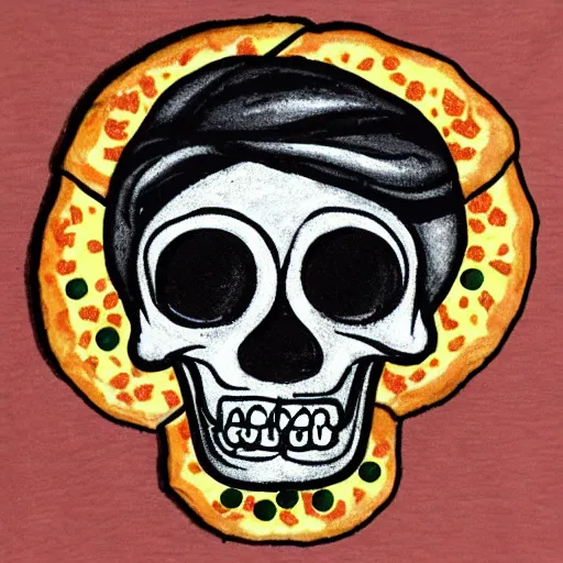 Image similar to pizza skull