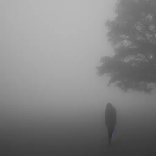 Prompt: liminal space, fog