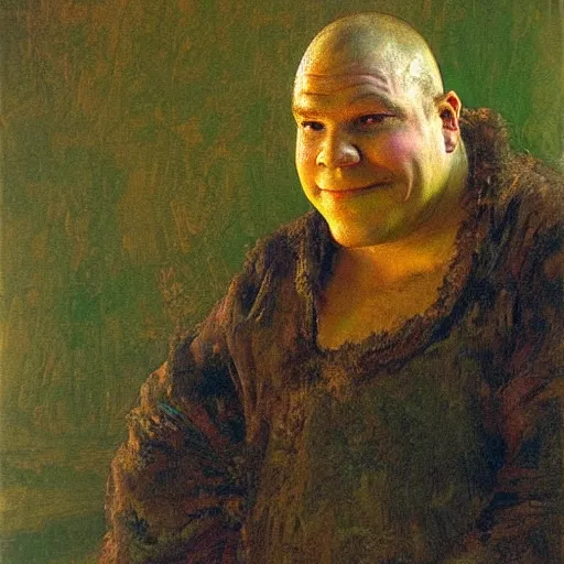 Image similar to portrait of shrek by ilya repin