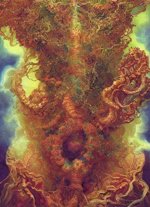 Prompt: abiogenesis, by ernst haeckel and agostino arrivabene and robert hooke and joaquin sorolla, vivid colours, atmospheric, digital painting, artstation, concept art, smooth, sharp focus, illustration, digital painting