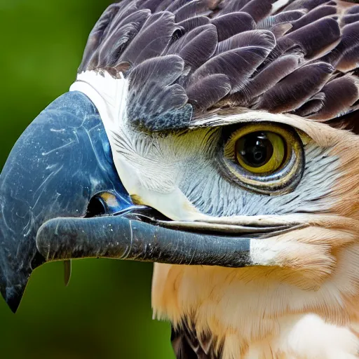 Prompt: close up of a prehistoric harpy eagle