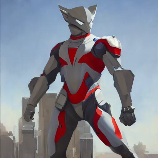 Image similar to greg manchess portrait painting of armored spiderman ultraman grey fox from metal gear cyborg japanese - american hybrid as overwatch character, medium shot, asymmetrical, profile picture, organic painting, sunny day, matte painting, bold shapes, hard edges, street art, trending on artstation, by huang guangjian and ail elvgren and sachin teng