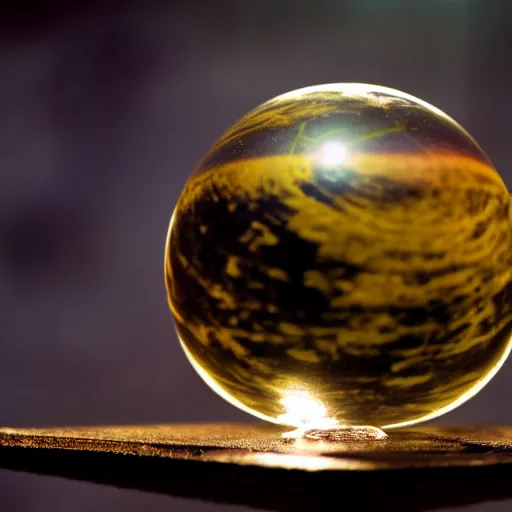 Image similar to crystal ball with a universe inside