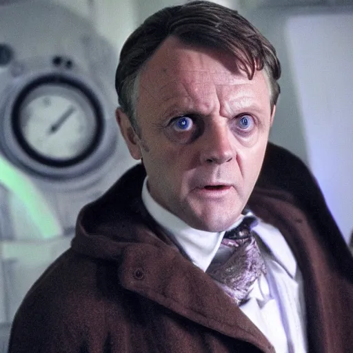 Image similar to high quality, extremely detailed photograph of young anthony hopkins as doctor who, directed by christopher nolan, 2 0 0 9