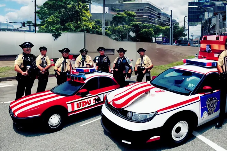 Image similar to donut police cars anime wrapped