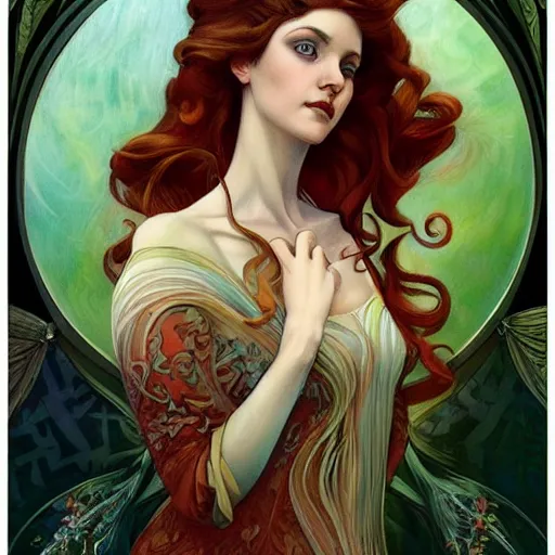 Image similar to an art nouveau portrait in the style of anna dittmann and donato giancola and charles dulac.