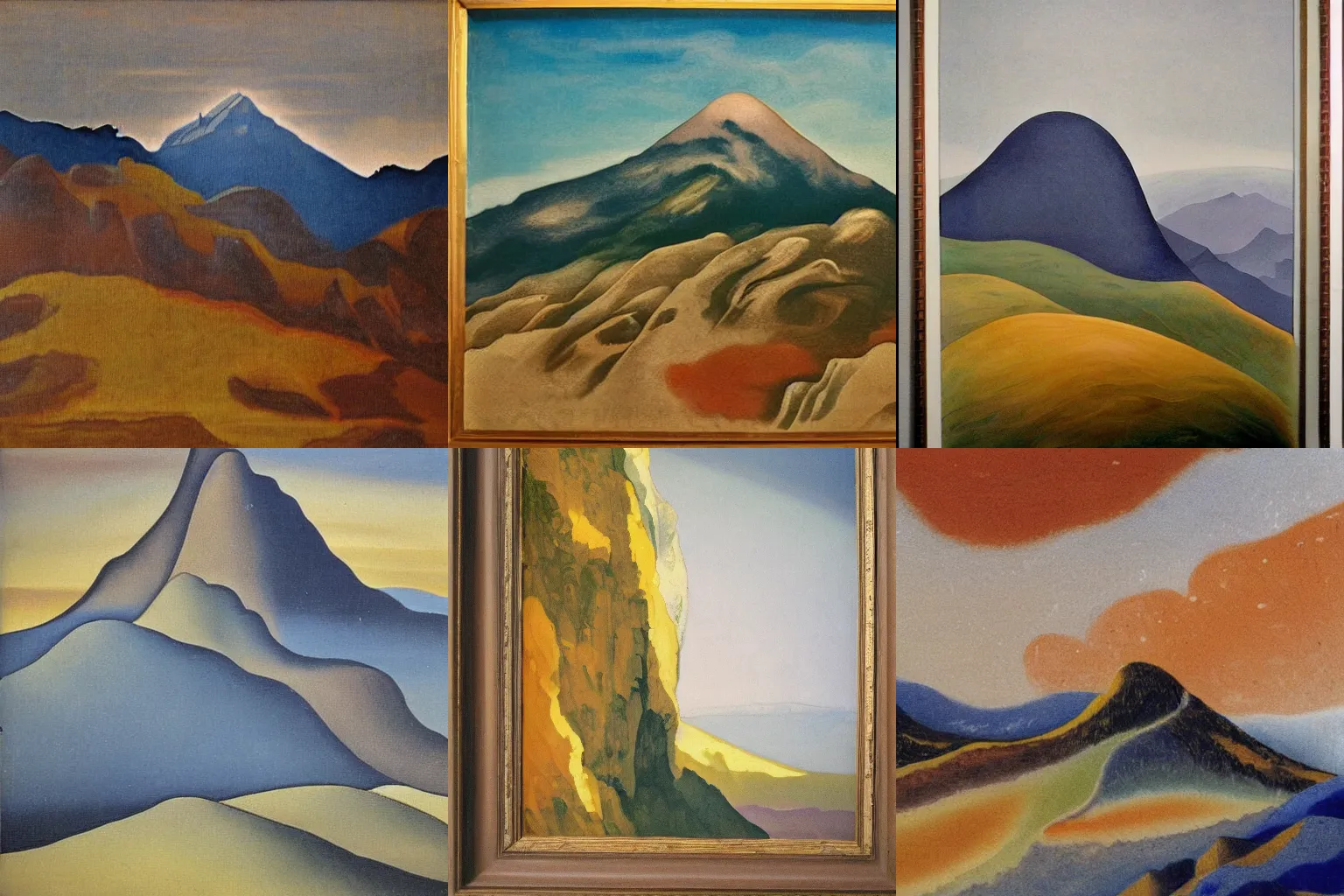 Prompt: Italian Futurist painting of a mountain